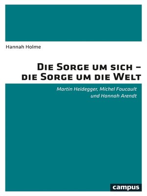 cover image of Die Sorge um sich--die Sorge um die Welt